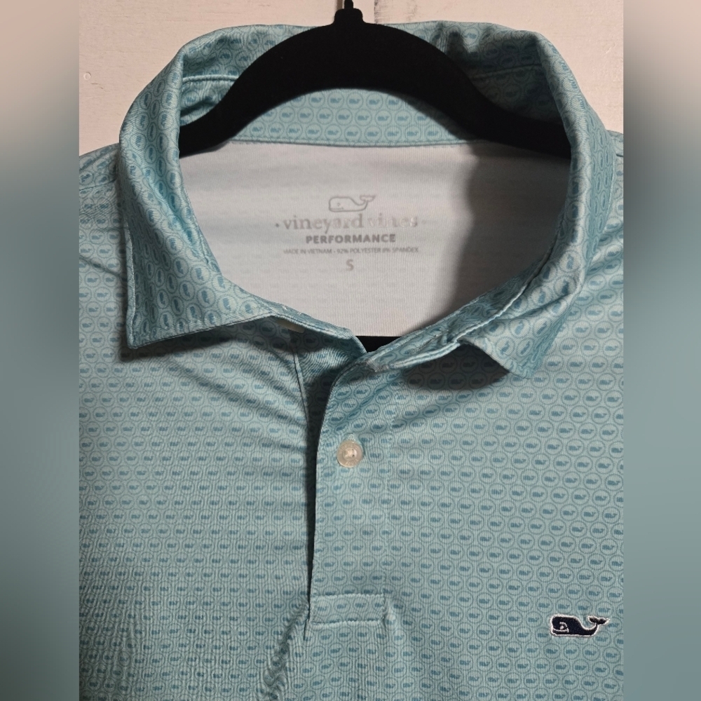 VINEYARD NEW Men's Light Blue Polo Shirt.Size S - Picture 5 of 8